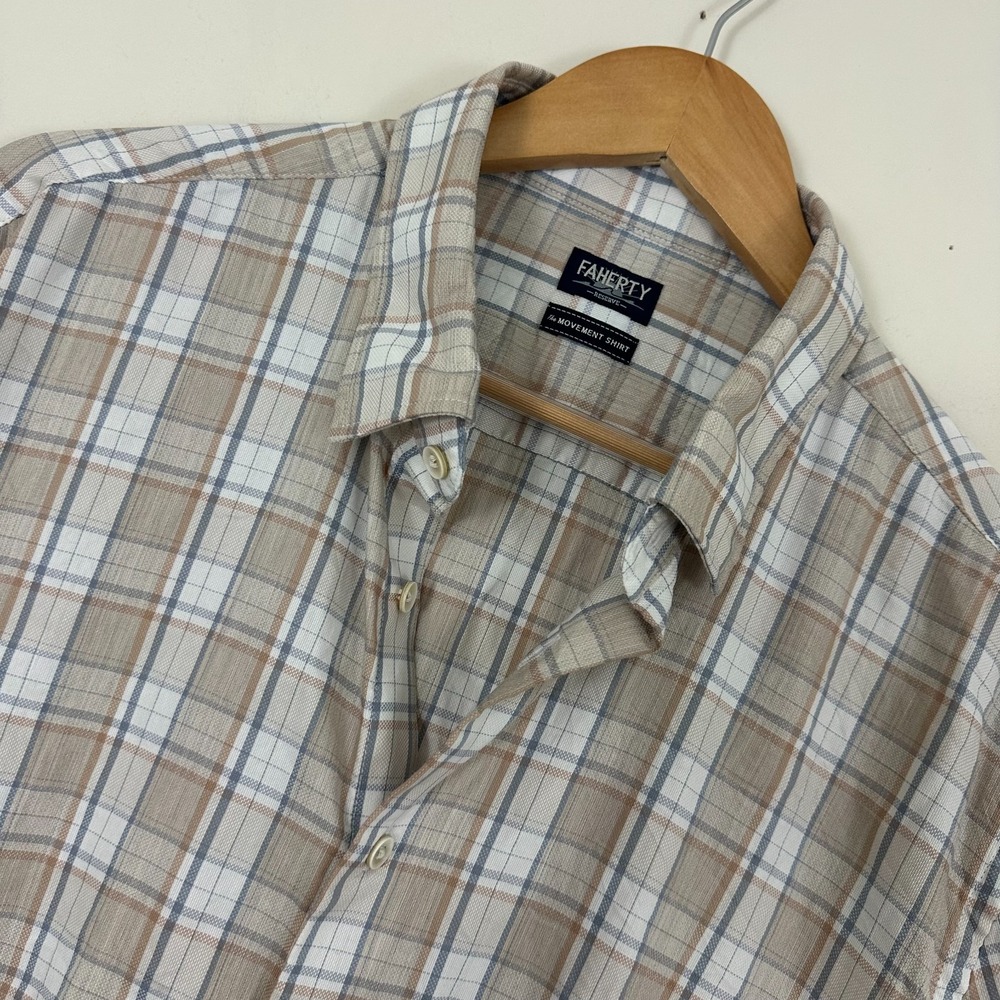 Faherty Reserve The Movement Shirt Multicolor Plaid Cotton Button Up Mens XL